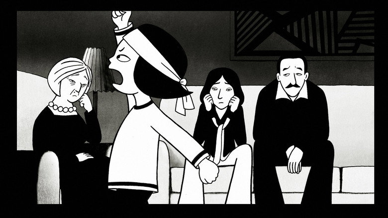 Persepolis - l'enfance face à la révolution en noir et blanc.